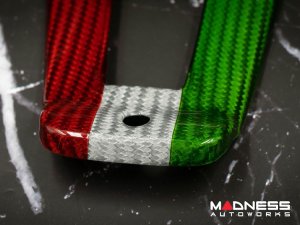 Alfa Romeo Stelvio Steering Wheel Trim - Carbon Fiber - Lower Center Trim - Italian Theme - QV Model Alfa Romeo Stelvio Steering Wheel Trim - Carbon Fiber - Lower Center Trim - Italian Theme - QV Model